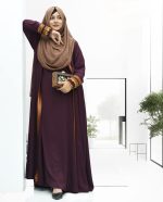 আফরিন এডজাস্ট কটি বোরকা কলিজা কালার - Image 3