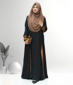 আফরিন এডজাস্ট কটি বোরকা কালো কালার