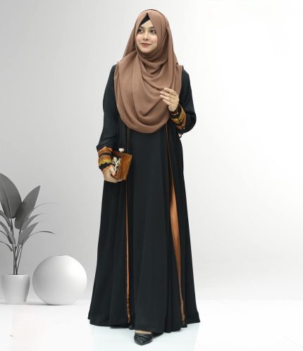 আফরিন এডজাস্ট কটি বোরকা কালো কালার