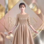 লেইস এমব্রয়ডারি রেডিমেড গাউন ওয়ান পিস - Image 4